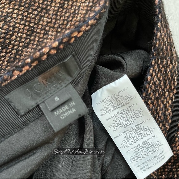 J.Crew Collection shimmer rosegold tweed pencil skirt *shop@iamwarrior - Picture 9 of 10
